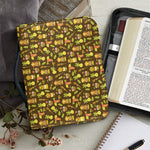 Tiki Luau Pattern Print Leather Bible Cover