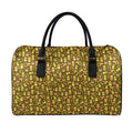 Tiki Luau Pattern Print Leather Duffel Bag