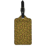 Tiki Luau Pattern Print Luggage Tag