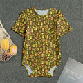 Tiki Luau Pattern Print Men's Bodysuit