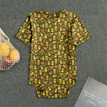 Tiki Luau Pattern Print Men's Bodysuit