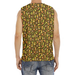 Tiki Luau Pattern Print Men's Fitness Tank Top