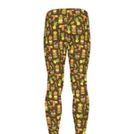 Tiki Luau Pattern Print Men's leggings