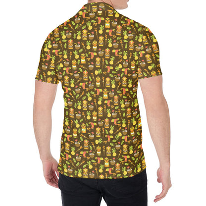 Tiki Luau Pattern Print Men's Shirt
