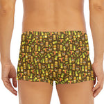 Tiki Luau Pattern Print Men's Short Boxer Briefs
