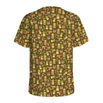 Tiki Luau Pattern Print Men's Sports T-Shirt