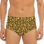 Tiki Luau Pattern Print Men's Triangle Swim Briefs