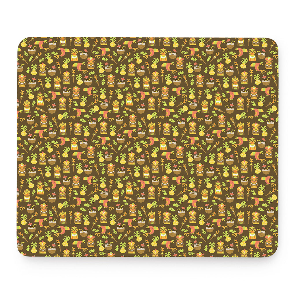 Tiki Luau Pattern Print Mouse Pad