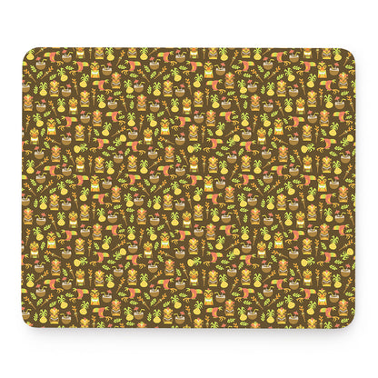 Tiki Luau Pattern Print Mouse Pad