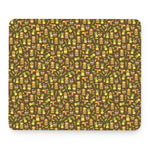 Tiki Luau Pattern Print Mouse Pad