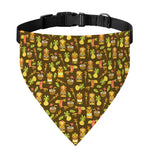 Tiki Luau Pattern Print Over The Collar Dog Bandana