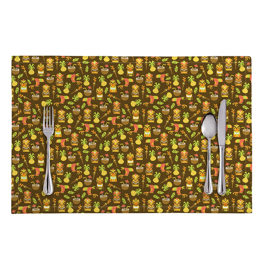 Tiki Luau Pattern Print Placemat