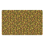 Tiki Luau Pattern Print Polyester Doormat