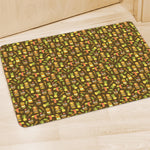 Tiki Luau Pattern Print Polyester Doormat