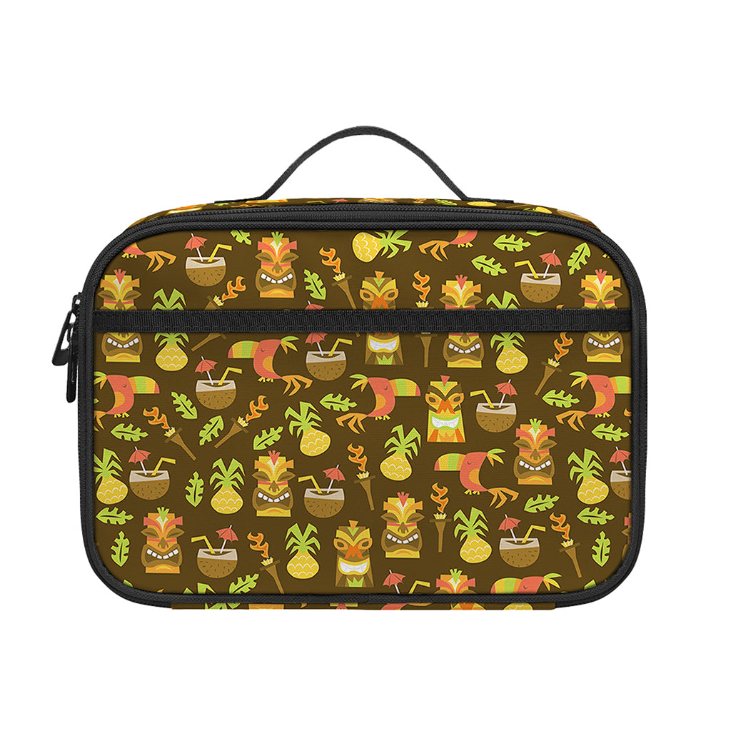Tiki Luau Pattern Print Portable Lunch Bag