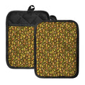 Tiki Luau Pattern Print Pot Holders With Pocket