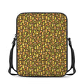 Tiki Luau Pattern Print Rectangular Crossbody Bag
