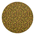 Tiki Luau Pattern Print Round Blanket