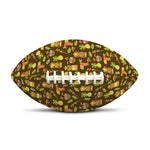 Tiki Luau Pattern Print Rugby Ball