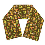 Tiki Luau Pattern Print Scarf