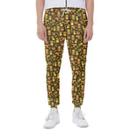 Tiki Luau Pattern Print Scuba Joggers