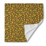 Tiki Luau Pattern Print Silk Bandana