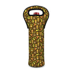 Tiki Luau Pattern Print Single Neoprene Wine Tote