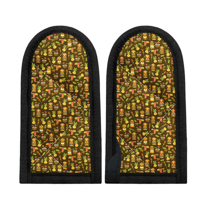 Tiki Luau Pattern Print Skillet Handle Cover