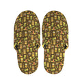 Tiki Luau Pattern Print Slippers