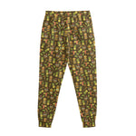Tiki Luau Pattern Print Sweatpants