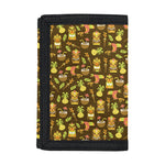 Tiki Luau Pattern Print Trifold Wallet