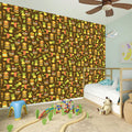 Tiki Luau Pattern Print Wall Sticker
