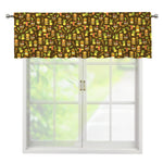 Tiki Luau Pattern Print Window Valance
