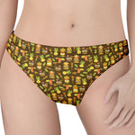 Tiki Luau Pattern Print Women's Thong