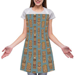 Tiki Totem Pattern Print Adjustable Apron