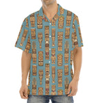 Tiki Totem Pattern Print Aloha Shirt