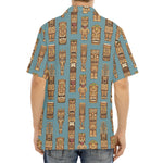 Tiki Totem Pattern Print Aloha Shirt