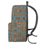 Tiki Totem Pattern Print Backpack