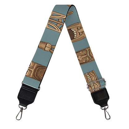 Tiki Totem Pattern Print Bag Strap