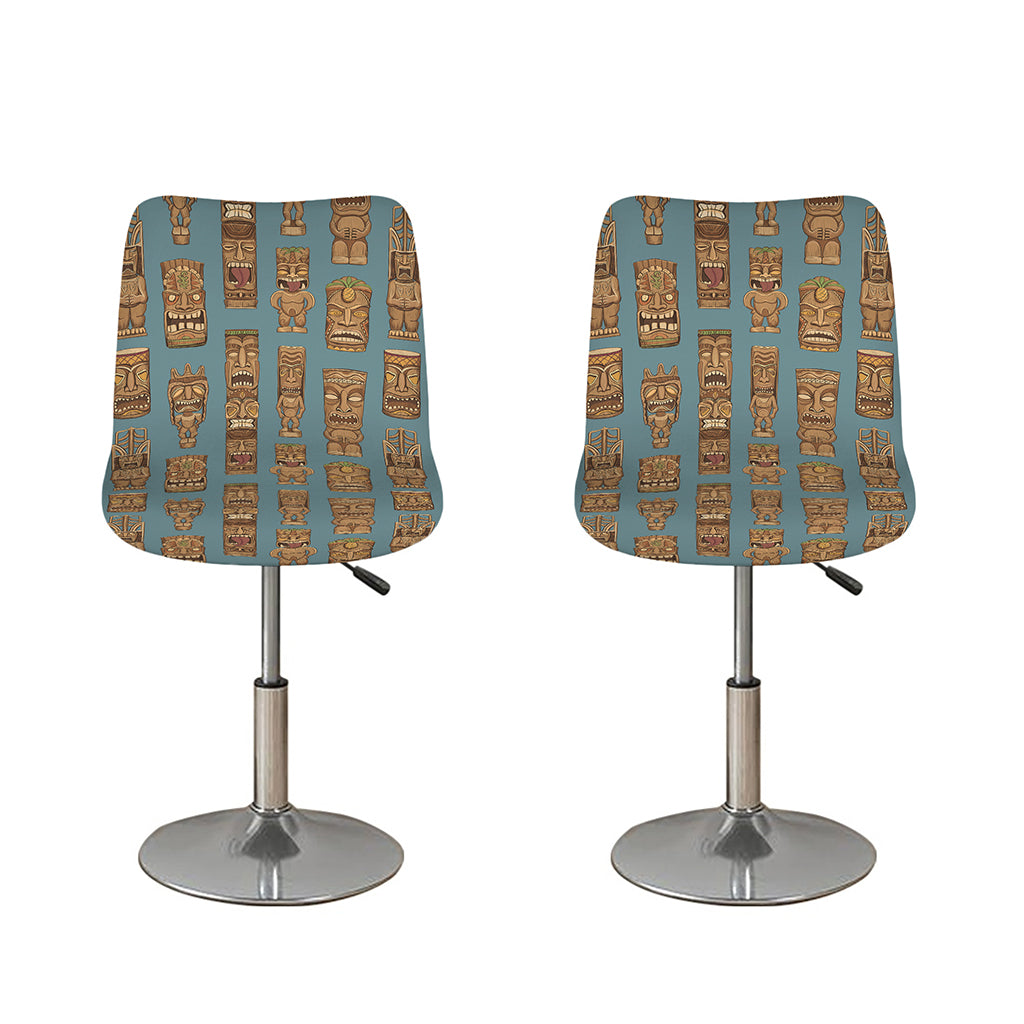 Tiki Totem Pattern Print Bar Stool Covers