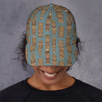 Tiki Totem Pattern Print Baseball Cap