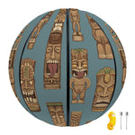 Tiki Totem Pattern Print Basketball