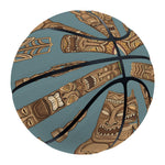 Tiki Totem Pattern Print Basketball