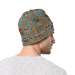 Tiki Totem Pattern Print Beanie