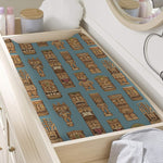 Tiki Totem Pattern Print Changing Pad Cover