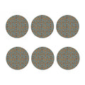 Tiki Totem Pattern Print Coaster Set