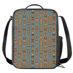 Tiki Totem Pattern Print Crossbody Lunch Bag
