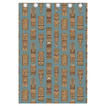 Tiki Totem Pattern Print Curtain