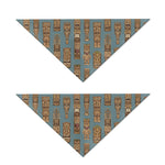 Tiki Totem Pattern Print Dog Bandana