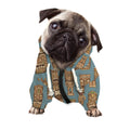 Tiki Totem Pattern Print Dog Zip Up Hoodie